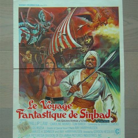 'Le Voyage fantastique de Sinbad' (The golden voyage of Sinbad) (r. Gordon Hessler-John Phillip Law) Belgian affichette